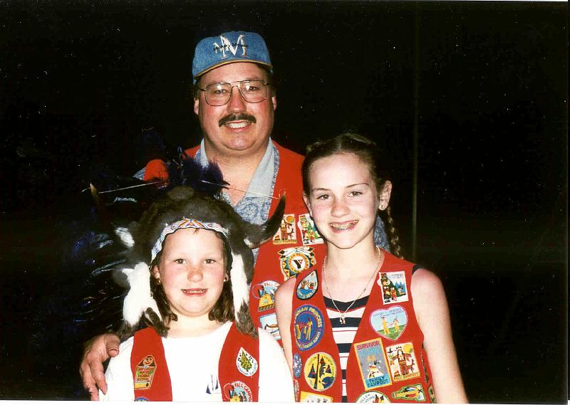1999 - Indian Princess Family Campout, Lloyd Park, TX - Stephanie, Marty & Gretchen.jpg - 1999 - Indian Princess Family Campout, Lloyd Park, TX - Stephanie, Marty & Gretchen